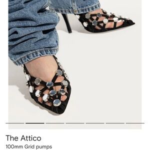 Elegant the attico Black Strappy Heels